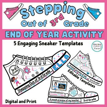 Preview of End of Year All About Me Reflection Craft Writing Activity 3rd Grade Editable