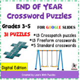 End of Year Crossword Puzzles for Google Apps™ Gr3-5 Digital