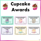 End of Year Cupcake Awards Certificate Editable