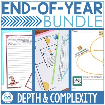Preview of End-of-Year Depth and Complexity Bundle | Frames, Writing Prompts, Venn Diagrams
