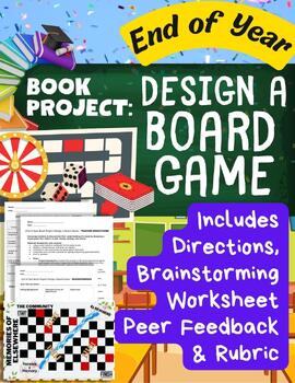 Preview of End of Year Design a Board Game Book Project End of Unit No Prep Ready to Print