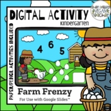 End of Year Kindergarten Farm Theme Google Classroom Math Review
