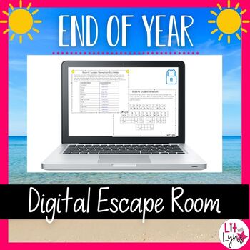 Preview of End of Year Digital Escape Room - Reading Comprehension, Figurative Language