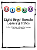 End of Year Distance Learning BINGO!
