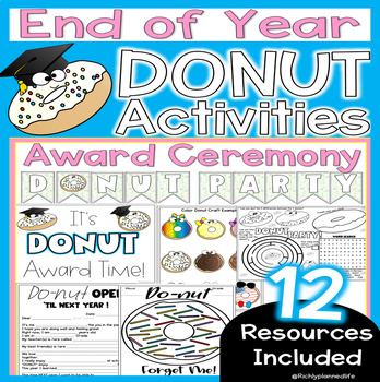 Preview of End of Year Donut Activities Party