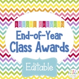 End of Year Class Awards EDITABLE {Bright Chevron}