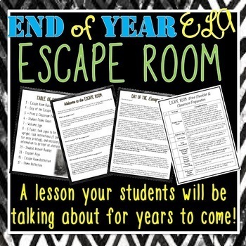 End Of Year Ela Escape Room Pop Culture Edition By Language Arts Excellence