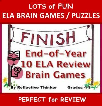 Preview of End of Year ELA Review:  Brain Games and Puzzles
