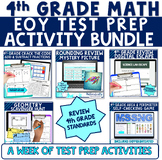 End of Year EOY 4th Grade Math Test Prep Activities Spiral Review