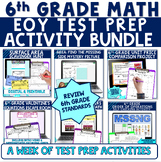 End of Year EOY 6th Grade Math Test Prep Activities
