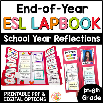 Preview of End of Year ESL Activity: ELL Lap Book for After State Testing Activities Fun