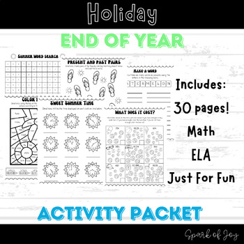 Preview of End of Year Review - Early Finisher - Activity Packet