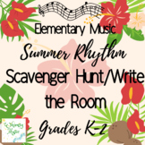End of Year Elementary Music Summer Rhythm Scavenger Hunt/