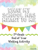 End of Year/Elementary Reflective Writing Activity