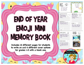 Preview of End of Year Emoji Memory Book