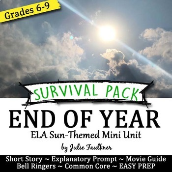 Preview of End of Year English Lessons for Teens, Sun/Summer Themed BUNDLE Lesson Plans
