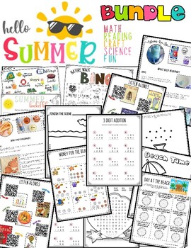 Preview of End of Year Enrichment Bundle | Math Science Reading Crafting Writing Resource