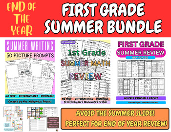 Preview of End of Year Review & Summer Success BUNDLE (First Grade)