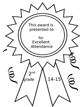 Preview of End of Year Certificate to award Excellent Attendance!