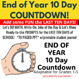 End of Year FUN TEN DAY COUNTDOWN Ready-to-Use Activities,