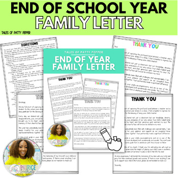 Preview of End of Year Family Letter