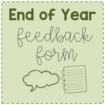Preview of End of Year Feedback Form