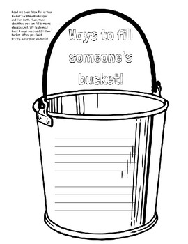 Preview of End of Year Fill a Bucket Worksheet