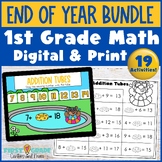 End of Year First Grade Math Review Activities - Worksheet