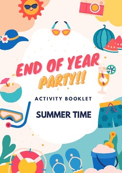 Preview of End of Year Fun Activities - Summer Break Booklet -Maze, Word Search, Coloring