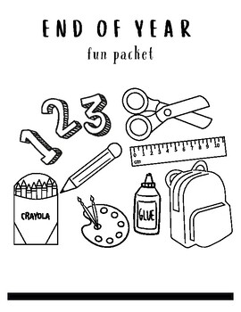 Preview of End of Year Fun Packet - FREEBIE!