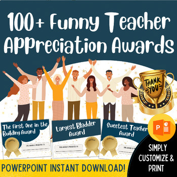 Preview of Funny Teacher Awards | Teacher Appreciation Awards | Editable Powerpoint