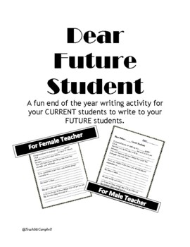 Preview of End of Year Future Student Letter