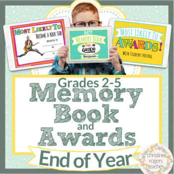 Preview of End of Year G2-5 Digital Bundle Class Awards and Memory Book Virtual Google