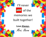 End of Year Gift Message / LEGO
