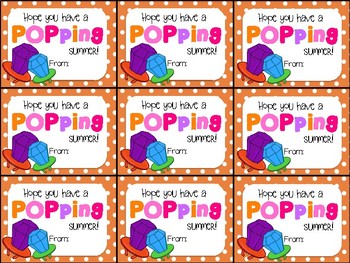 Preview of End of Year Gift Tag (Ring Pop- Hope you have a popping summer)