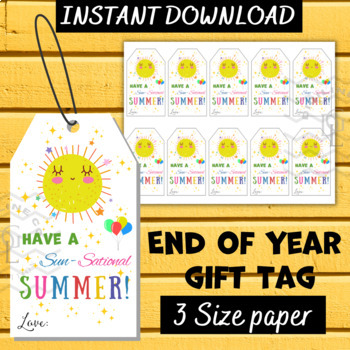 Preview of End of Year Gift Tag Writing Prompts Journals Posters Centers Activities primary