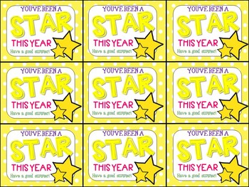 Preview of End of Year Gift Tag (You've Been a Star This Year- Have a Good Summer)