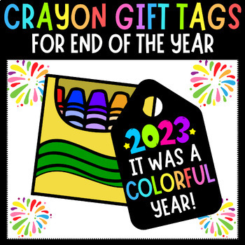 End of the School Year Gift Tags for Students, Chalk/Crayons/Paint Party  Favors