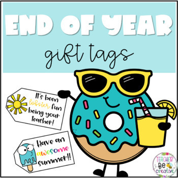 Preview of End of Year Gift Tags | Freebie