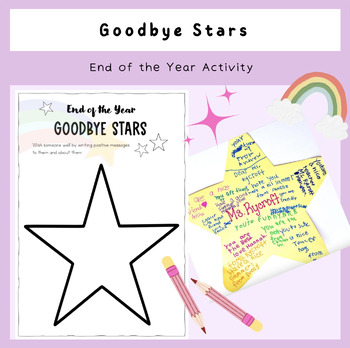 Preview of End of Year Goodbye Stars | Christmas Tree Ornament | Last Day of School