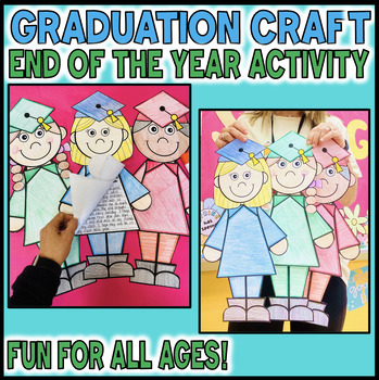 End of Year Graduation Craft Grades k-6 April May June Bulletin Board ...