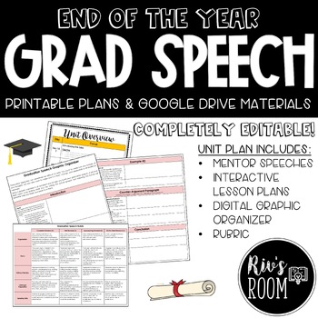 Preview of End of Year Graduation Speech Activity