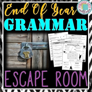 Preview of End of Year Grammar Escape Room