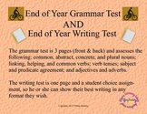 End of Year Grammar and Writing Test
