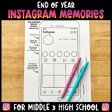 End of Year High School Reflection Activity | Middle Secon