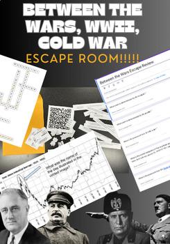 Preview of End of Year History Escape Room!  Between the Wars, WWII, Cold War all included!