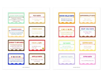 Preview of End of Year Homeschool Candy Award Sayings