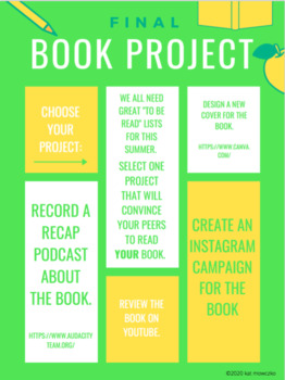 End of Year Independent Reading Project - Remote friendly by Kat Mowczko