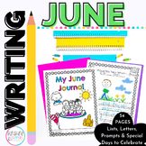 End of Year June Daily Journal Writing Prompts Frames | Fi