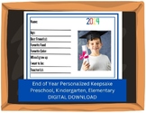 End of Year Keepsake Printout, Preschool/Kindergarten/1st 